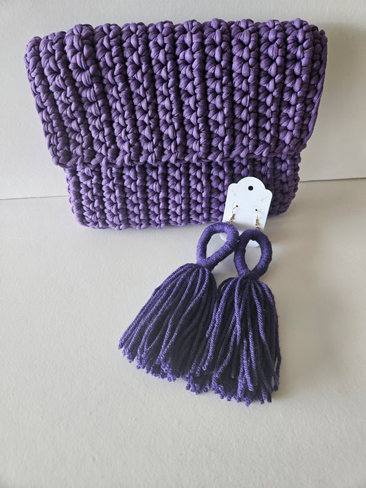 Purple Clutch Bag Set